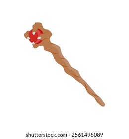 Wizard Staff, Halloween Vector Illustration, Isolated