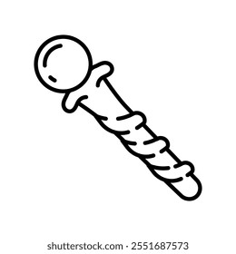 Icono de contorno del personal del asistente, Ilustración vectorial