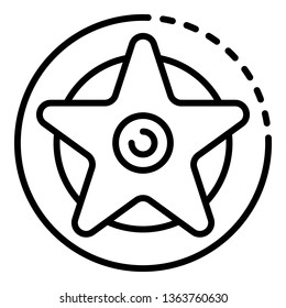 Wizard star icon. Outline wizard star vector icon for web design isolated on white background