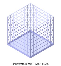 Wizard steel cage icon. Isometric of wizard steel cage vector icon for web design isolated on white background