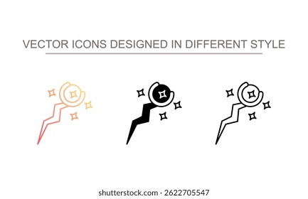 Wizard Stick icon design with white background stock illustration