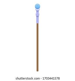 Wizard stick icon. Isometric of wizard stick vector icon for web design isolated on white background