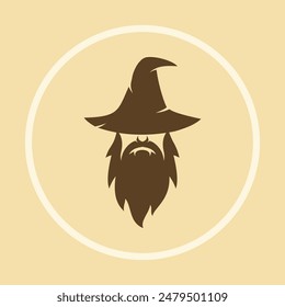 Wizard trendy logo beautiful abstract art vector illustration colorful background