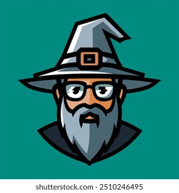 Wizard Vector Cartoon Icon Illustration.