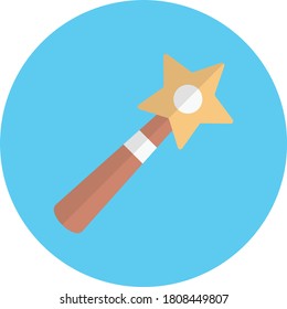 wizard vector flat color icon 