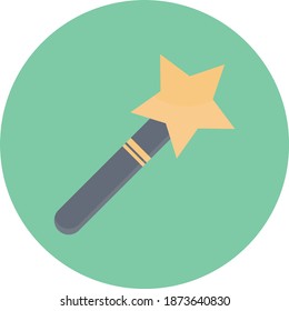 wizard vector flat color icon
