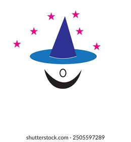 Wizard vector flat or minimalist logo or clip art