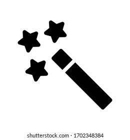 wizard vector glyph flat icon 