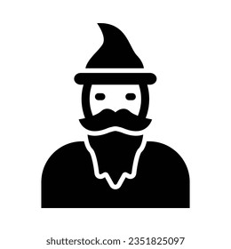 Wizard Vector Glyph Icon For Personal And Commercial Use.
