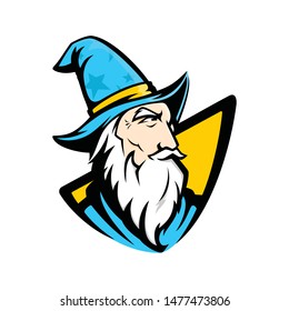 wizard warlock mascot logo,Emblem for the esports team