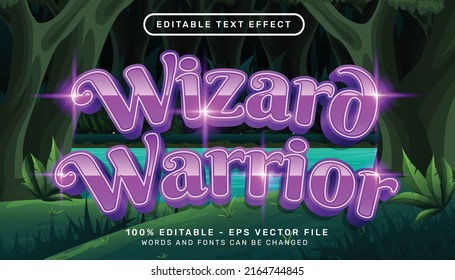 Wizard Warrior 3d Text Effect And Editable Text Effect