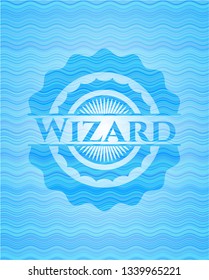 Wizard water representation style emblem.