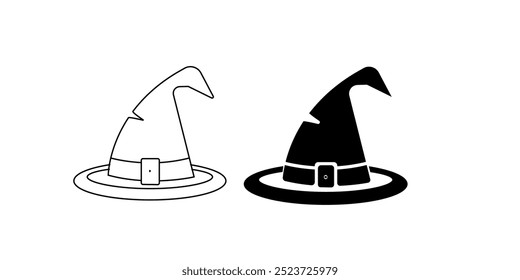 Wizard Witch Hats Set Vector Design.
