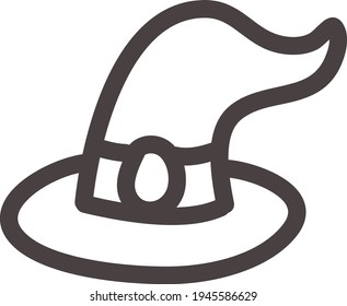 Wizards hat, illustration, vector on a white background