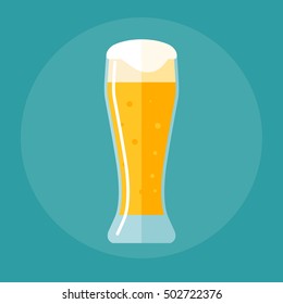wizen beer flat icon.