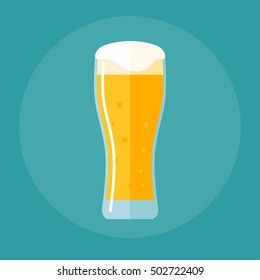 wizen beer flat icon.