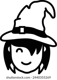 Wizerd glyph and line vector illustration