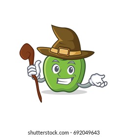 wizzard green apple character cartoon