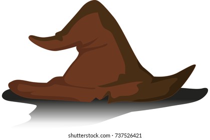 Wizzard hat vector silhouette