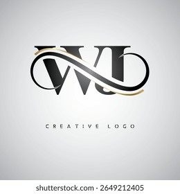 WJ Infinity Monogram Logo – Elegant Modern Letter mark Design with Luxury Loop and Stylish Branding Symbol
