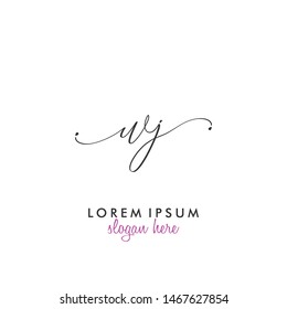 WJ Initial beauty monogram logo vector