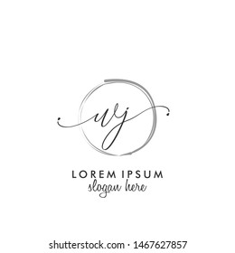 WJ Initial beauty monogram logo vector