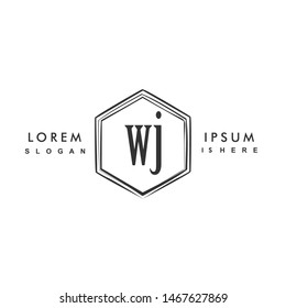 WJ Initial beauty monogram logo vector