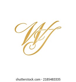 WJ initial logo design vector stock