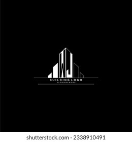 WJ initial monogram logo for real estate with building style
