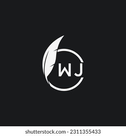 Iniciales de WJ logotipo de abogado logotipo de imagen vector
