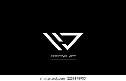 WJ, JW, W, J abstract letters logo monogram