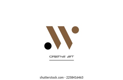 WJ, JW, W, J abstract letters logo monogram