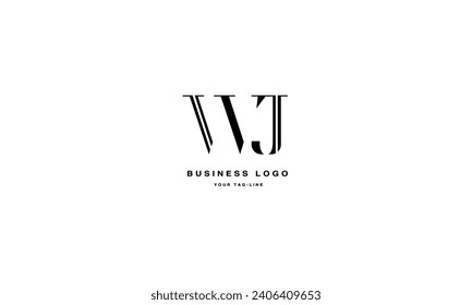 WJ, JW, W, J, Abstract Letters Logo Monogram