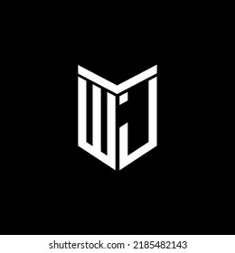 WJ letter logo creative design with vector graphic