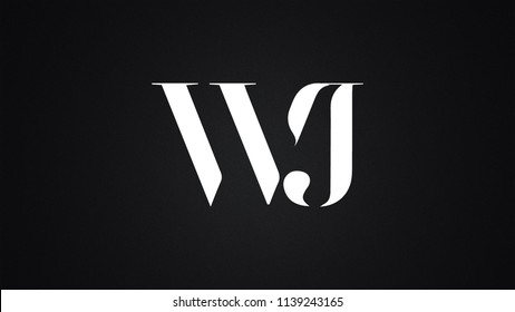 WJ Letter Logo Design Template Vector