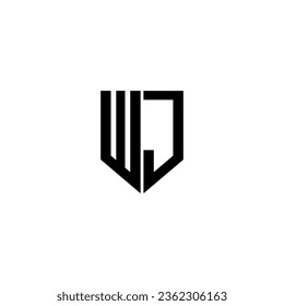 WJ letter logo design with white background in illustrator. Vector logo, calligraphy designs for logo, Poster, Invitation, etc.
