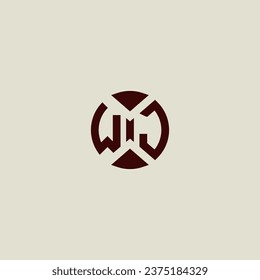 WJ line geometric initial logo in high quality professional design that will print well across any print media
