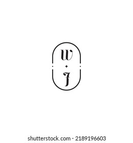 WJ wedding logo concept in high quality professional design that will print well across any print media
