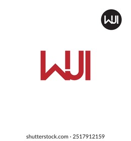 Design de Monograma de Letra de Logotipo WJI