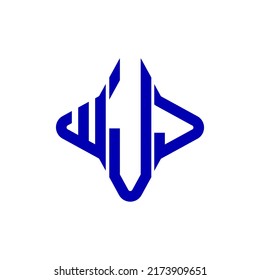 WJJ letter logo creative design with vector graphic