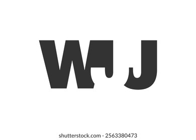 WJJ logo design. Initial letter W J J bold font style for tech startups, consulting, corporate branding. Creative company name, headlines typography identity, trendy logotype. Vector illustration.