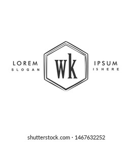 WK Initial beauty monogram logo vector
