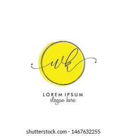 WK Initial beauty monogram logo vector