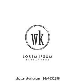 WK Initial beauty monogram logo vector