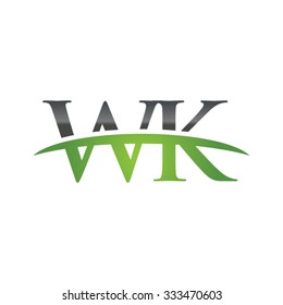 WK initial company green swoosh logo