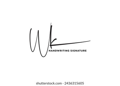 WK initials Handwriting signature logo. WK Hand drawn Calligraphy lettering Vector. WK letter real estate, beauty, photography letter logo design.