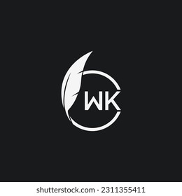 Rótulos de WK logotipo de abogado logotipo vectorial de imagen