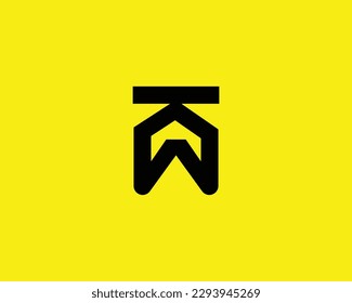 WK KW Logo design vector template