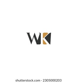 Logo y diseño de iconos de WK o KW