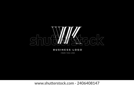 WK, KW, W, K, Abstract Letters Logo Monogram